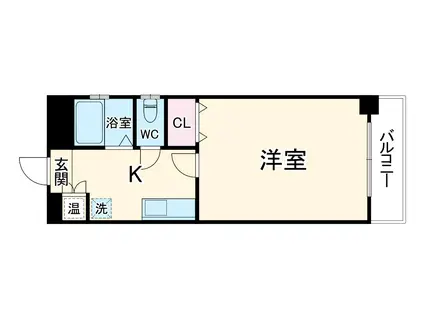 ウエストコート千種(1K/6階)の間取り写真