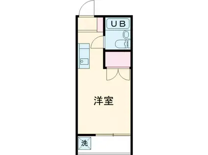 コンフォスタジオ永山(ワンルーム/1階)の間取り写真