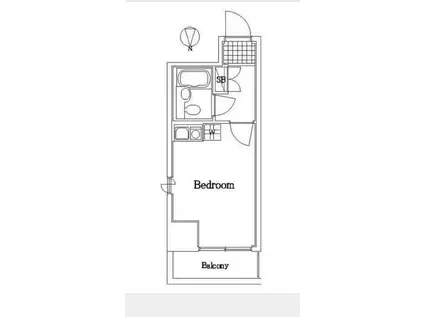 ライオンズマンション西八王子第2(ワンルーム/2階)の間取り写真
