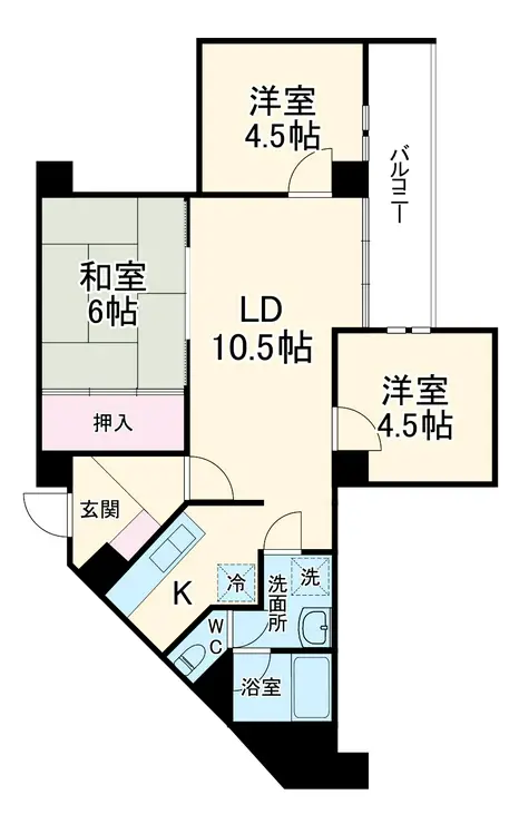 与野ハウス2号棟 8階階 間取り