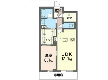 ヴィオラ・ボヌール(1LDK/3階)の間取り写真