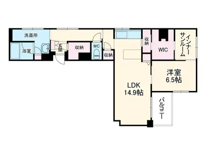 ヴィオラ・ボヌール(1LDK/3階)の間取り写真