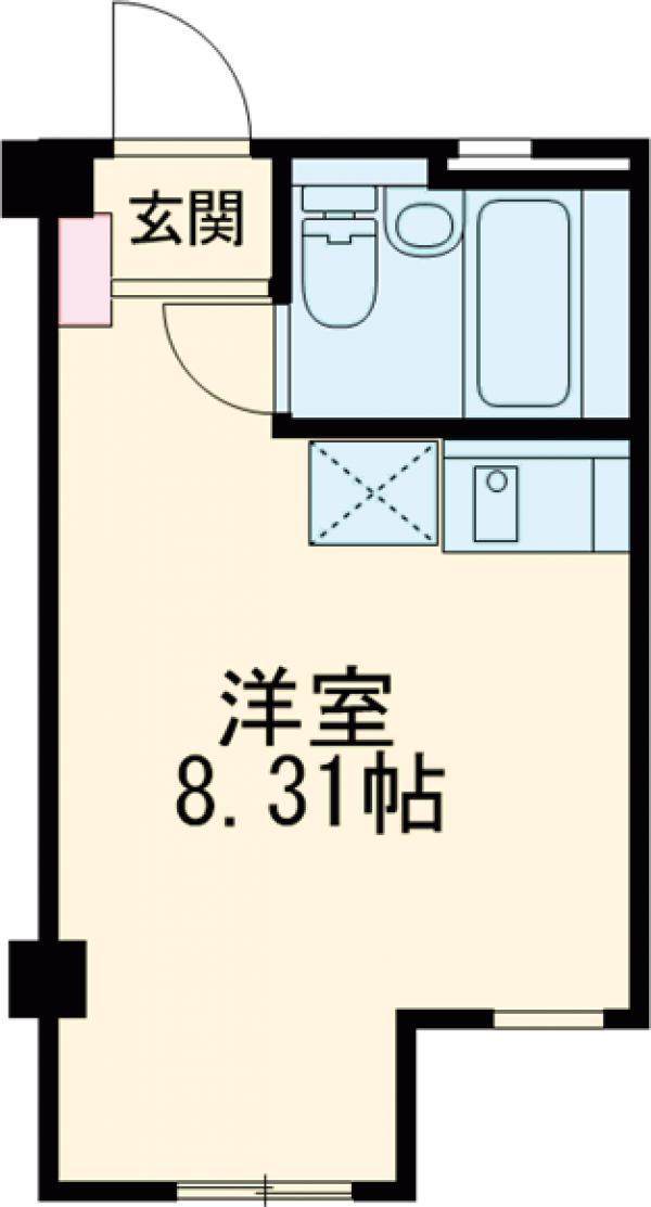 トヨハイツ(ワンルーム/1階)の間取り写真