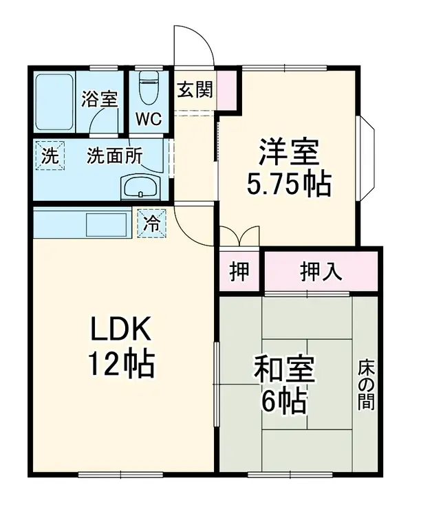コスモハイツ 2階階 間取り