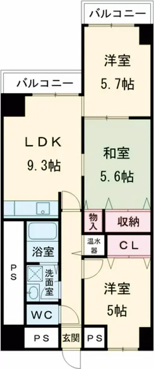 フロンティアビル2 9階階 間取り