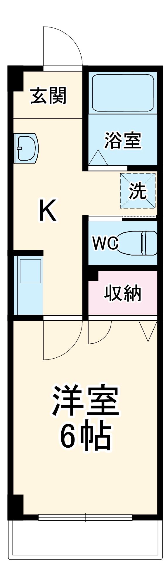 LENOX RESIDENCE(1K/1階)の間取り写真
