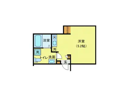 フィオーレ金町Ⅱ(ワンルーム/2階)の間取り写真