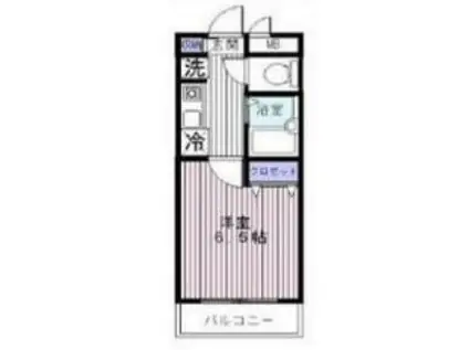 フローラルコート(1K/2階)の間取り写真