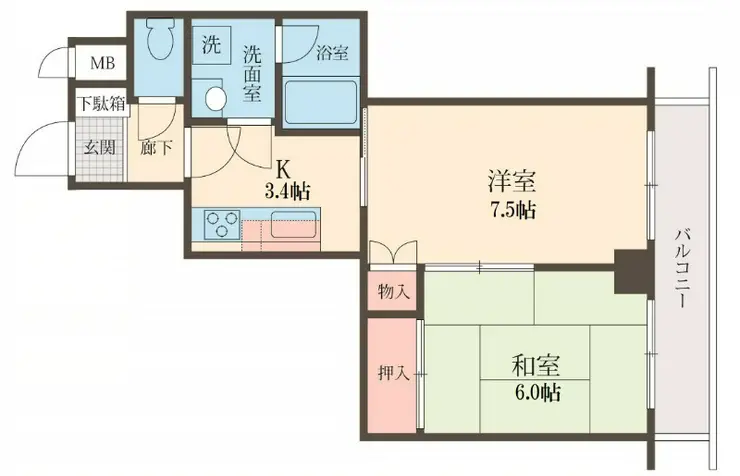 YTハイツ目白台 2階階 間取り
