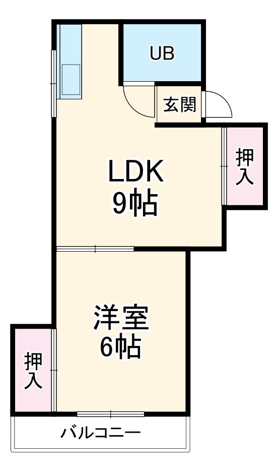エクセランス稲島(2K/4階)の間取り写真