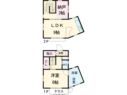 閑放荘(1SLDK)の間取り写真