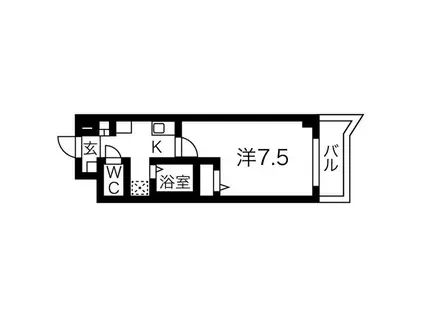 NKドミール Ⅰ(1K/2階)の間取り写真