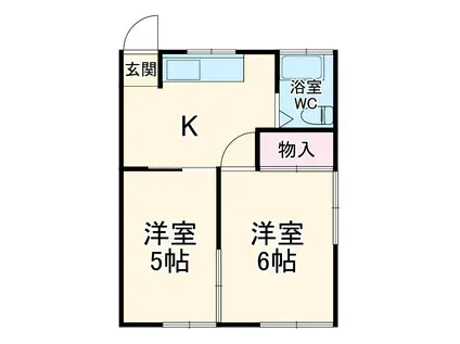 あけぼの荘(2K/2階)の間取り写真