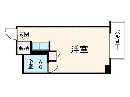 植田パークハイツ(ワンルーム/6階)の間取り写真