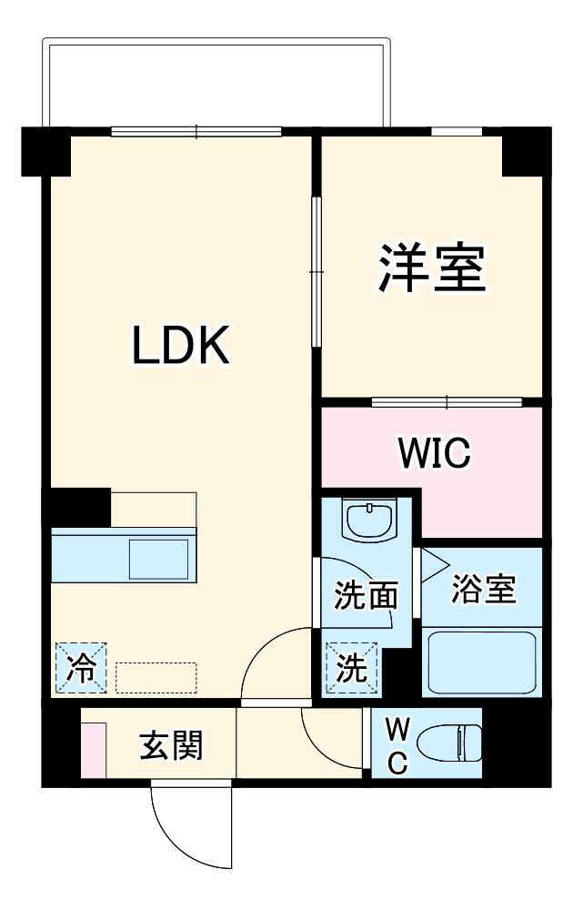 SOLASIA RESIDENCE 九条(1LDK/1階)の間取り写真