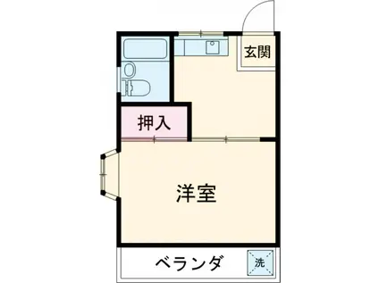 コーポ司(1K/1階)の間取り写真