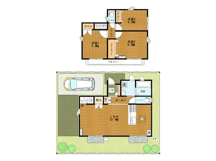 中央本線 高尾駅(東京) 徒歩20分 2階建 築9年(3LDK)の間取り写真