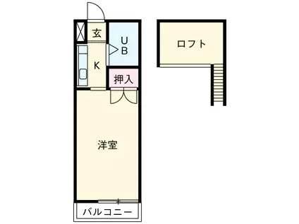 メゾンクレール(1K/2階)の間取り写真