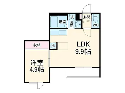 EVER GARDEN 千種2(1LDK/1階)の間取り写真