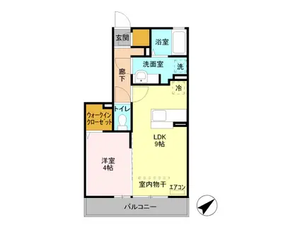 ラ・メゾンMMD 3(1LDK/2階)の間取り写真