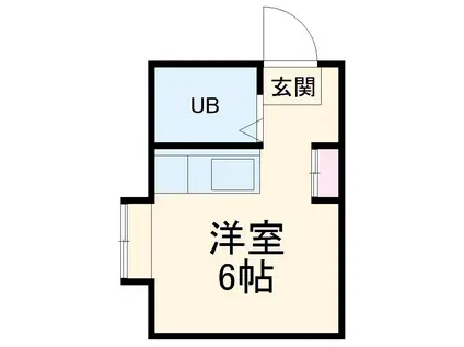 フジコーポ三山(ワンルーム/1階)の間取り写真