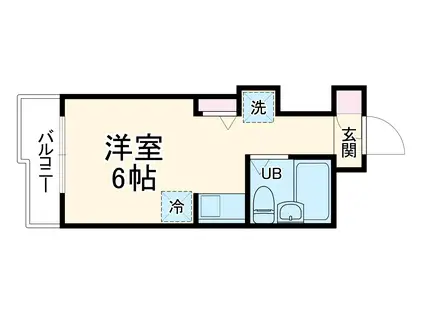 コンフォート長津田(ワンルーム/2階)の間取り写真