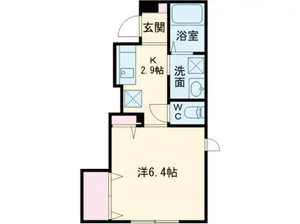 グリーンコーポ(1K/1階)の間取り写真