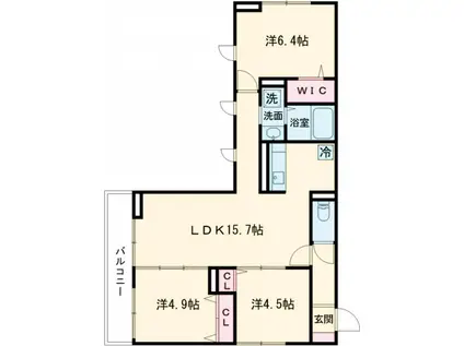 セレスティア東葛西Ⅳ(3LDK/3階)の間取り写真