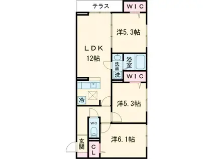 セレスティア東葛西Ⅳ(3LDK/3階)の間取り写真