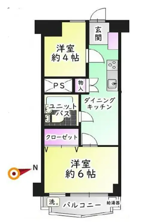 川口第1永谷マンション 4階階 間取り