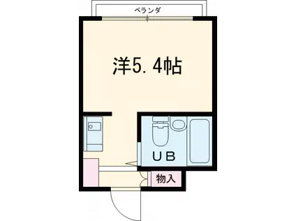 用賀山浦ビル(ワンルーム/4階)の間取り写真