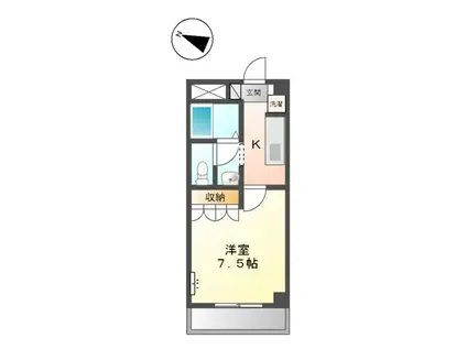 エルアール豊坂(1K/1階)の間取り写真