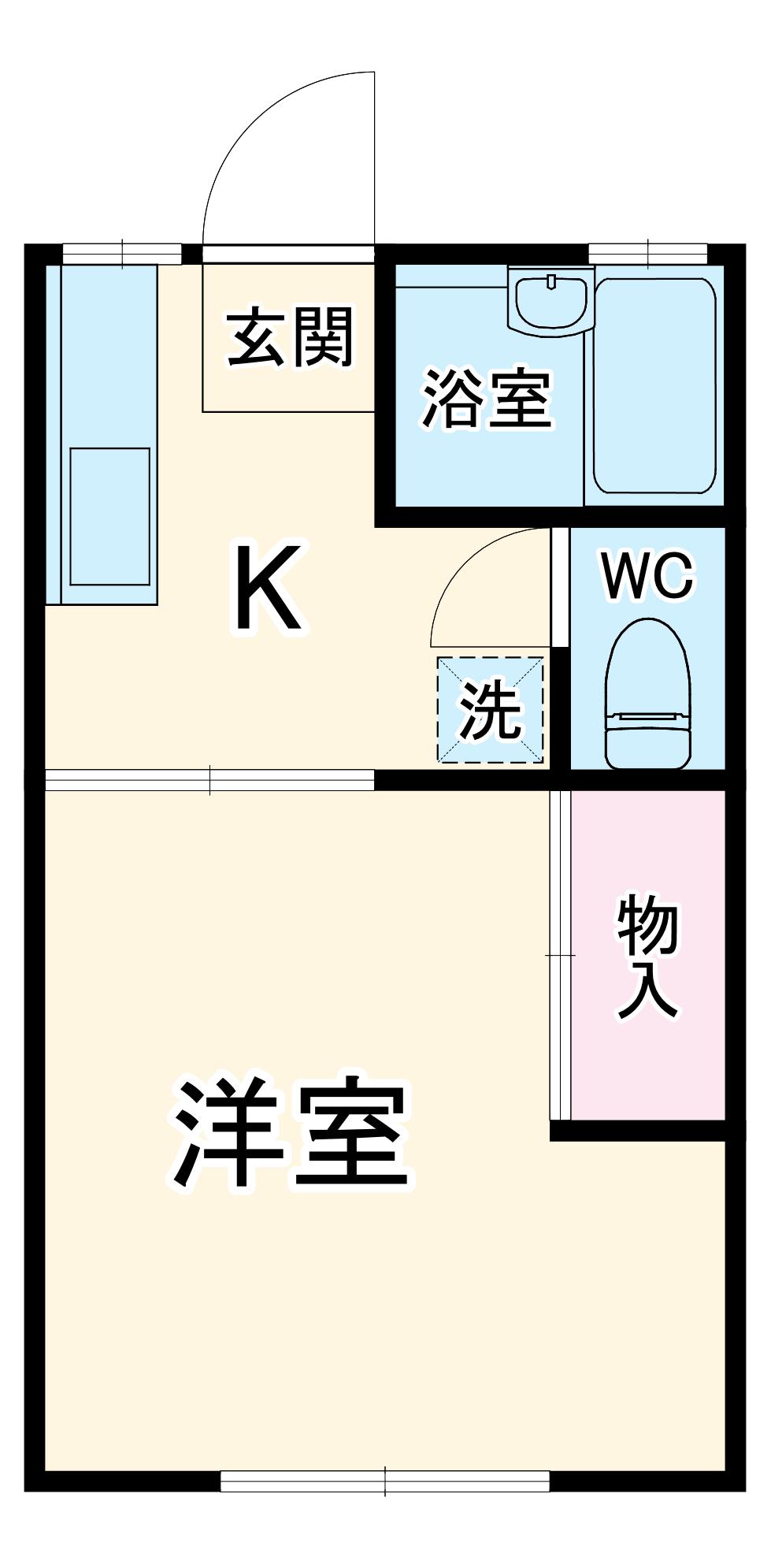 アイハイツ(1K/2階)の間取り写真