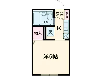 エクレール橋本(1K/1階)の間取り写真