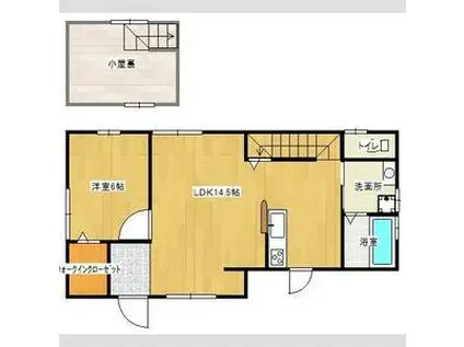 東海道本線 用宗駅 徒歩19分 1階建 築55年(1LDK)の間取り写真