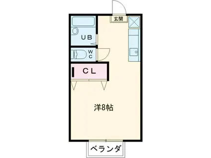 プチメゾンつくば(ワンルーム/1階)の間取り写真