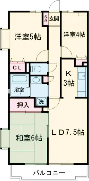 グレース桜新町 5階階 間取り