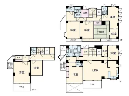 総武・中央緩行線 西船橋駅 徒歩10分 2階建 築36年(9LDK)の間取り写真