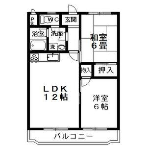 レジデンスボナール(2LDK/3階)の間取り写真