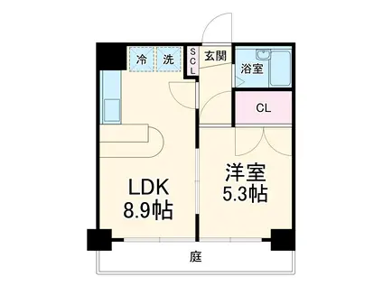 カーサノア八事(1LDK/4階)の間取り写真