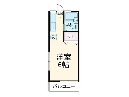 ハイツマキ(ワンルーム/1階)の間取り写真