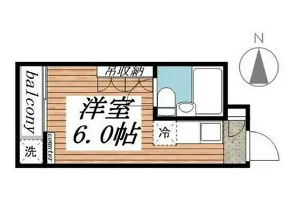 メゾン・ド・マルス(ワンルーム/2階)の間取り写真