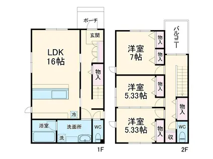 阪急電鉄宝塚線 服部天神駅 徒歩6分 2階建 築1年(3LDK)の間取り写真