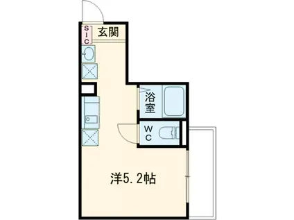 TSCUORE柴又Ⅰ(ワンルーム/2階)の間取り写真