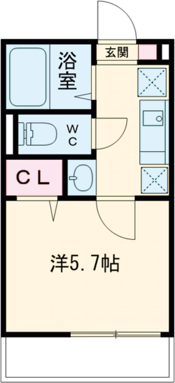 TSCUORE柴又Ⅰ(1K/3階)の間取り写真