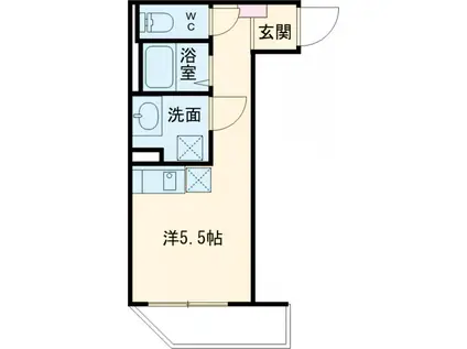 TSCUORE柴又Ⅰ(ワンルーム/1階)の間取り写真