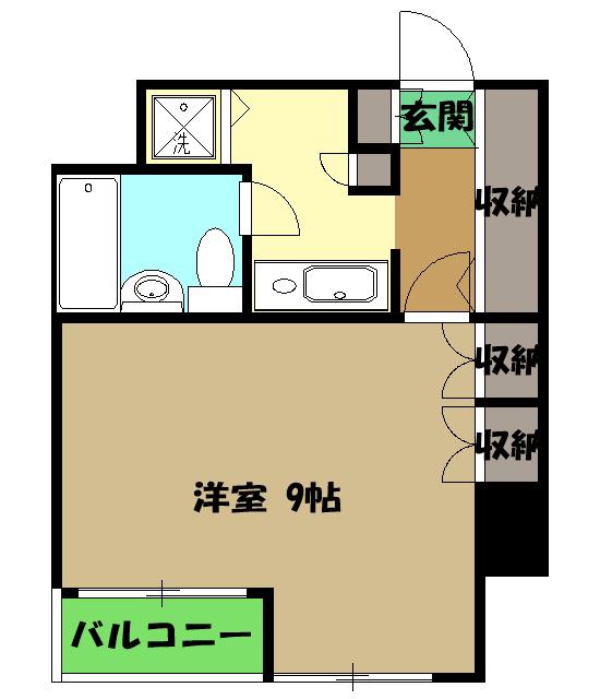 フェミネ八王子(1K/6階)の間取り写真