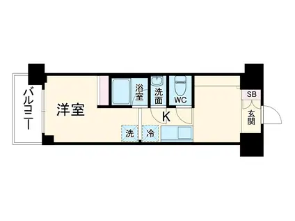 REーBE東三国(1LDK/3階)の間取り写真