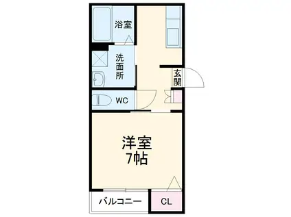 COTE(1K/3階)の間取り写真
