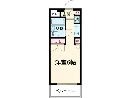 モビーレ等々力(ワンルーム/4階)の間取り写真